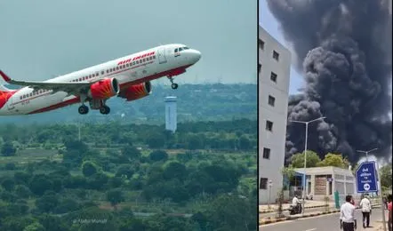 अहमदाबादच्या मेघानीनगरमध्ये विमान दुर्घटना: २४२ प्रवाशांसह एअर इंडिया विमान कोसळले