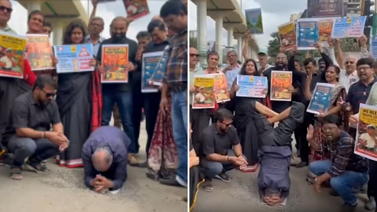 घोडबंदर रोडवरील आंदोलन