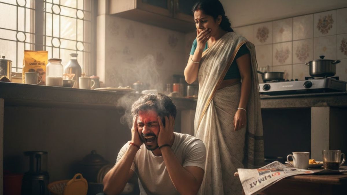 पतीवर ओतला उकळता चहा